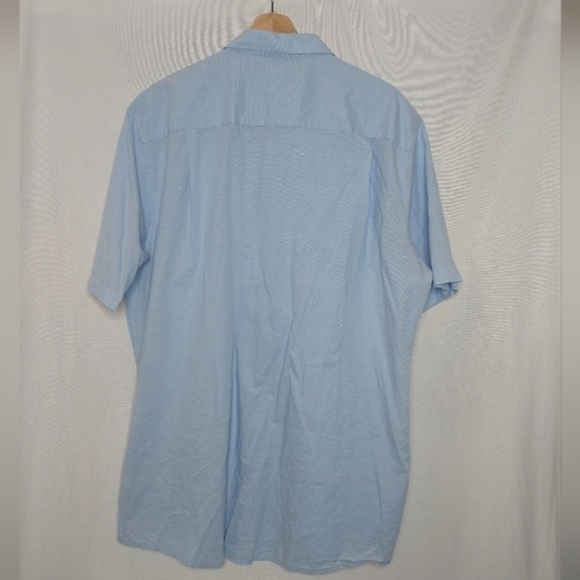Travis Mathew Shirt Button Front‎ Shirt Sleeveless Cotton Blend Light Blue XXL - Picture 3 of 6